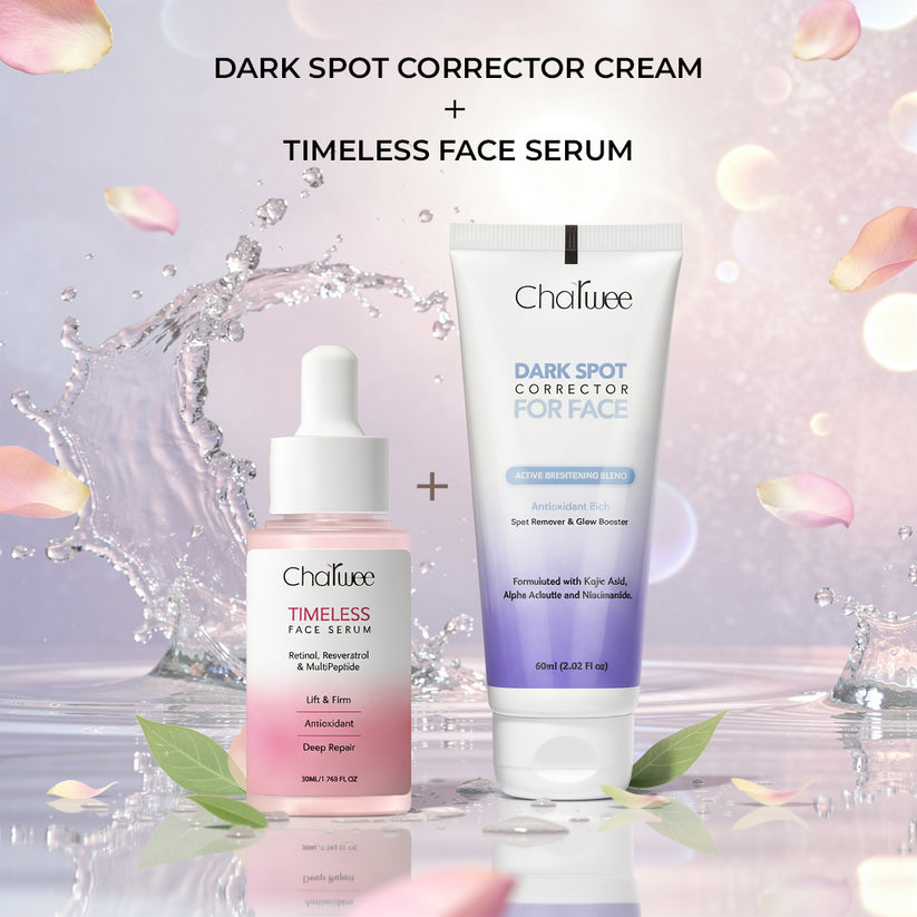 Dark Spot Corrector Cream + Timeless Face Serum – Charwee