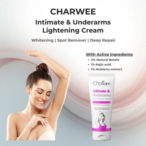 Charwee Intimate & Underarms Lightening Cream with Active Lightening Blend