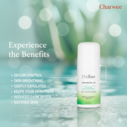 Charwee Underarm Roll On for Odour Control & Brightening with Vitamin C