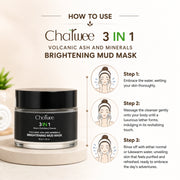 Charwee 3-in-1 Volcanic Ash & Minerals Brightening Mud Mask